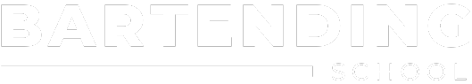 Bartending school white logo